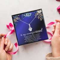 To My Wonderful Aunt - Alluring Beauty Necklace - Gift Set - SLDDL0099 - Sunshine Letters Co
