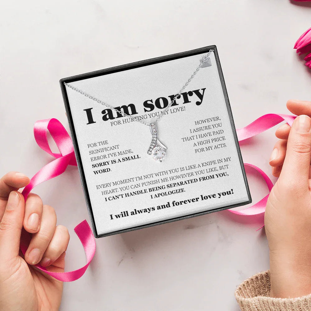 I am sorry - Apology Alluring Beauty Necklace - Gift Set - SLDDL0105 - Sunshine Letters Co