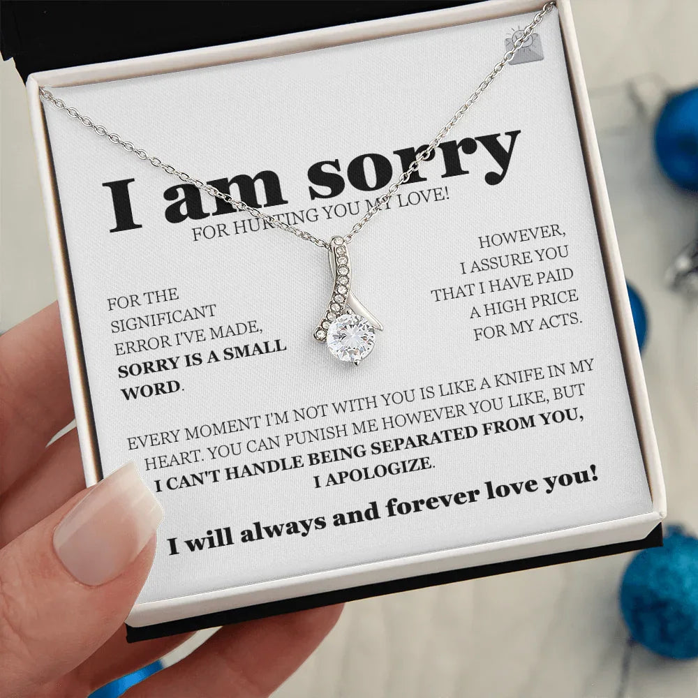 I am sorry - Apology Alluring Beauty Necklace - Gift Set - SLDDL0105 - Sunshine Letters Co