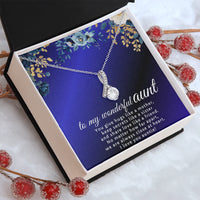 To My Wonderful Aunt - Alluring Beauty Necklace - Gift Set - SLDDL0099 - Sunshine Letters Co