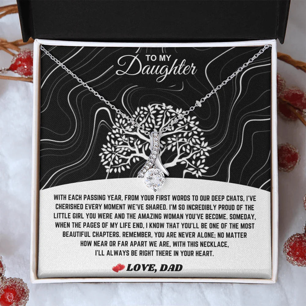 To My Daughter - Alluring Beauty Necklace Gift Set - SLDDL0095 - Sunshine Letters Co