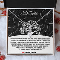 To My Daughter - Alluring Beauty Necklace Gift Set - SLDDL0095 - Sunshine Letters Co