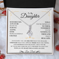 To My Daughter - Alluring Beauty Necklace - Gift Set - SLDDL0111 - Sunshine Letters Co