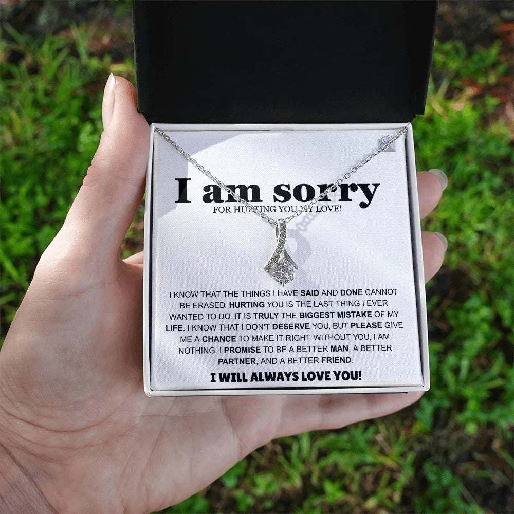 I am sorry - Alluring Beauty Necklace - Apology Gift Set - SLDDL0124 - Sunshine Letters Co