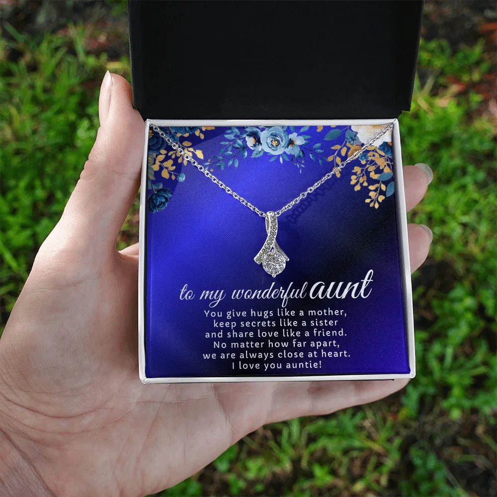 To My Wonderful Aunt - Alluring Beauty Necklace - Gift Set - SLDDL0099 - Sunshine Letters Co