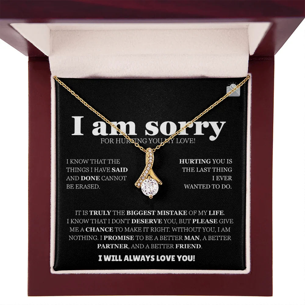 I am sorry - Alluring Beauty Necklace - Apology Gift Set - SLDDL0125 - Sunshine Letters Co