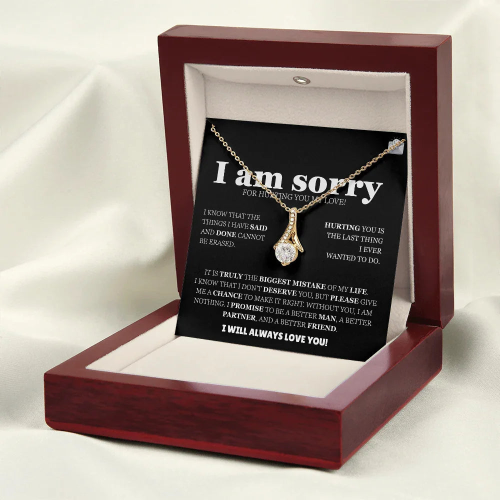 I am sorry - Alluring Beauty Necklace - Apology Gift Set - SLDDL0125 - Sunshine Letters Co
