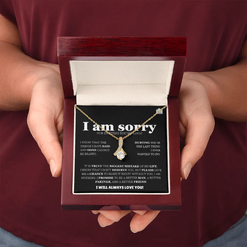 I am sorry - Alluring Beauty Necklace - Apology Gift Set - SLDDL0125 - Sunshine Letters Co