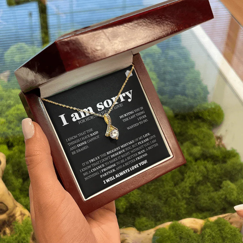 I am sorry - Alluring Beauty Necklace - Apology Gift Set - SLDDL0125 - Sunshine Letters Co