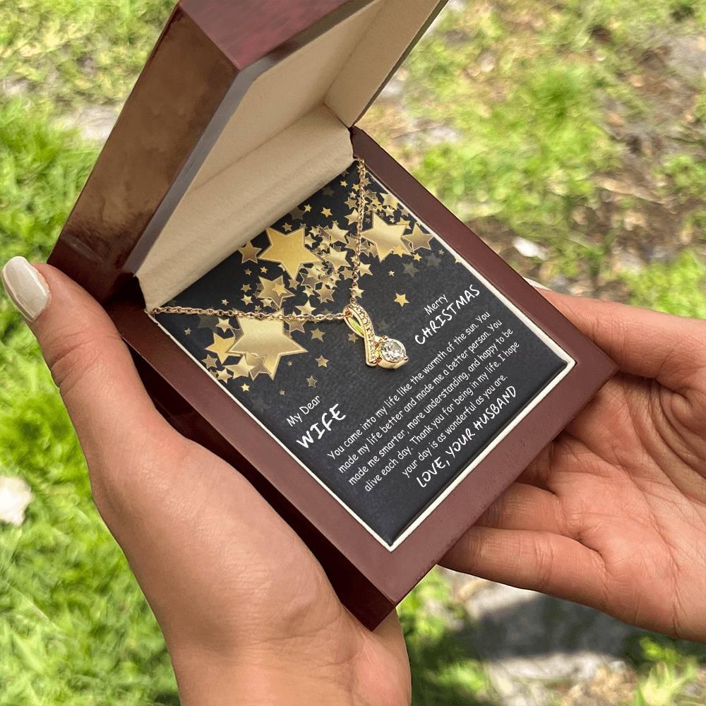 To My Dear Wife - Alluring Beauty Necklace Gift Set - SLDDL0030 - Sunshine Letters Co