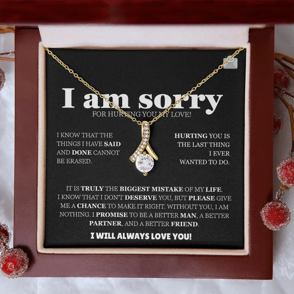 I am sorry - Alluring Beauty Necklace - Apology Gift Set - SLDDL0125 - Sunshine Letters Co