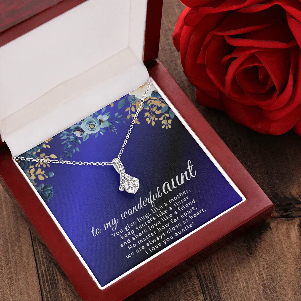 To My Wonderful Aunt - Alluring Beauty Necklace - Gift Set - SLDDL0099 - Sunshine Letters Co
