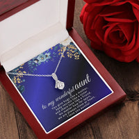 To My Wonderful Aunt - Alluring Beauty Necklace - Gift Set - SLDDL0099 - Sunshine Letters Co