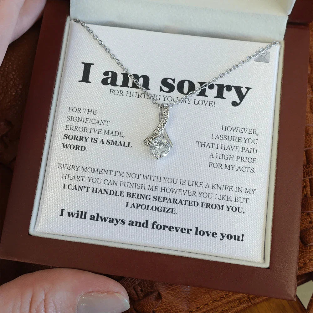 I am sorry - Apology Alluring Beauty Necklace - Gift Set - SLDDL0105 - Sunshine Letters Co