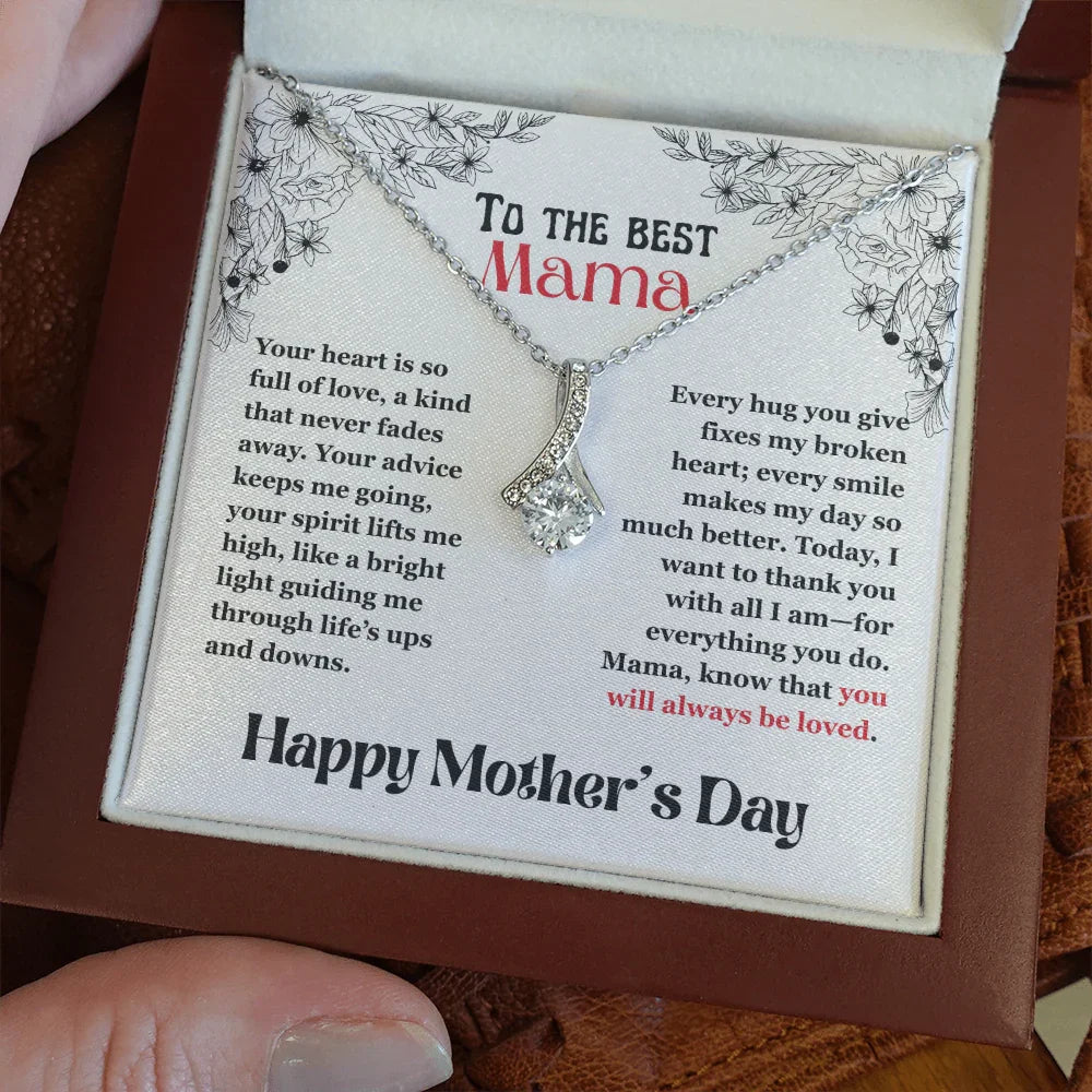 To The Best Mama - Alluring Beauty Necklace - Gift Set - SLPMAE0003 - Sunshine Letters Co