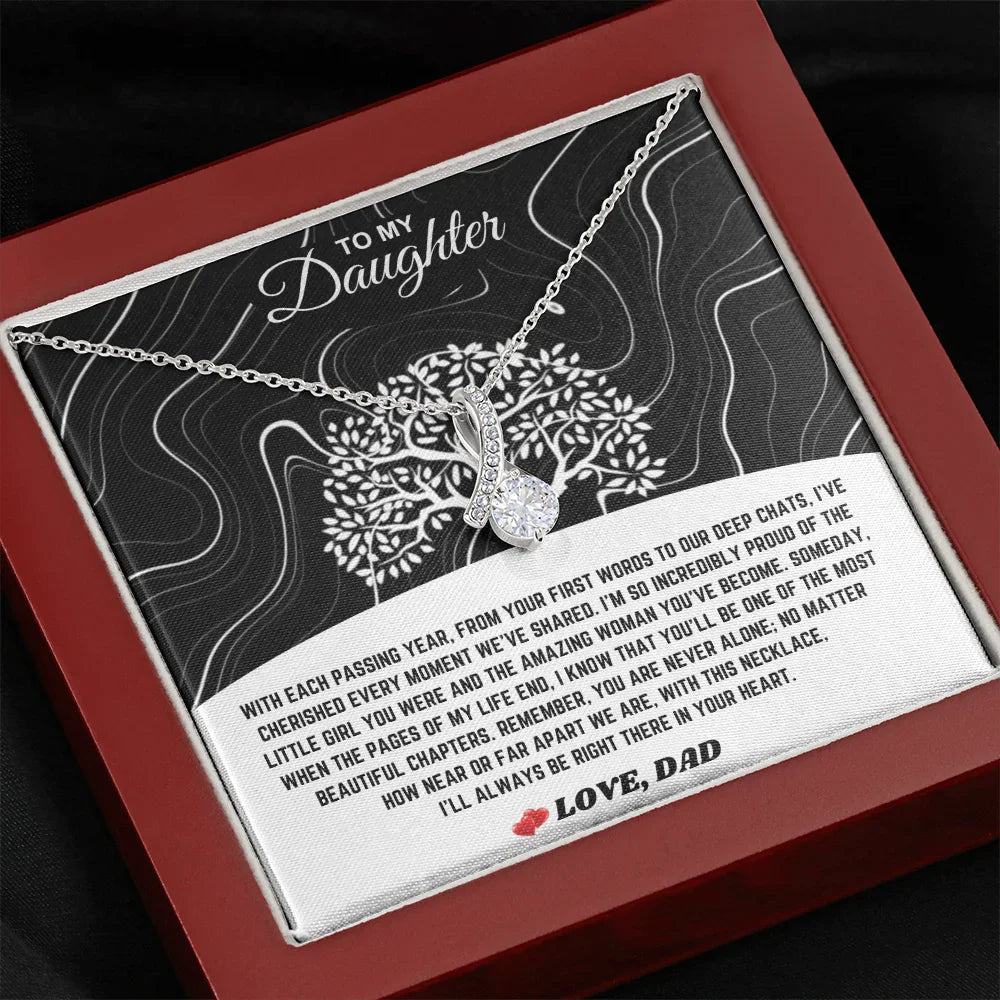 To My Daughter - Alluring Beauty Necklace Gift Set - SLDDL0095 - Sunshine Letters Co