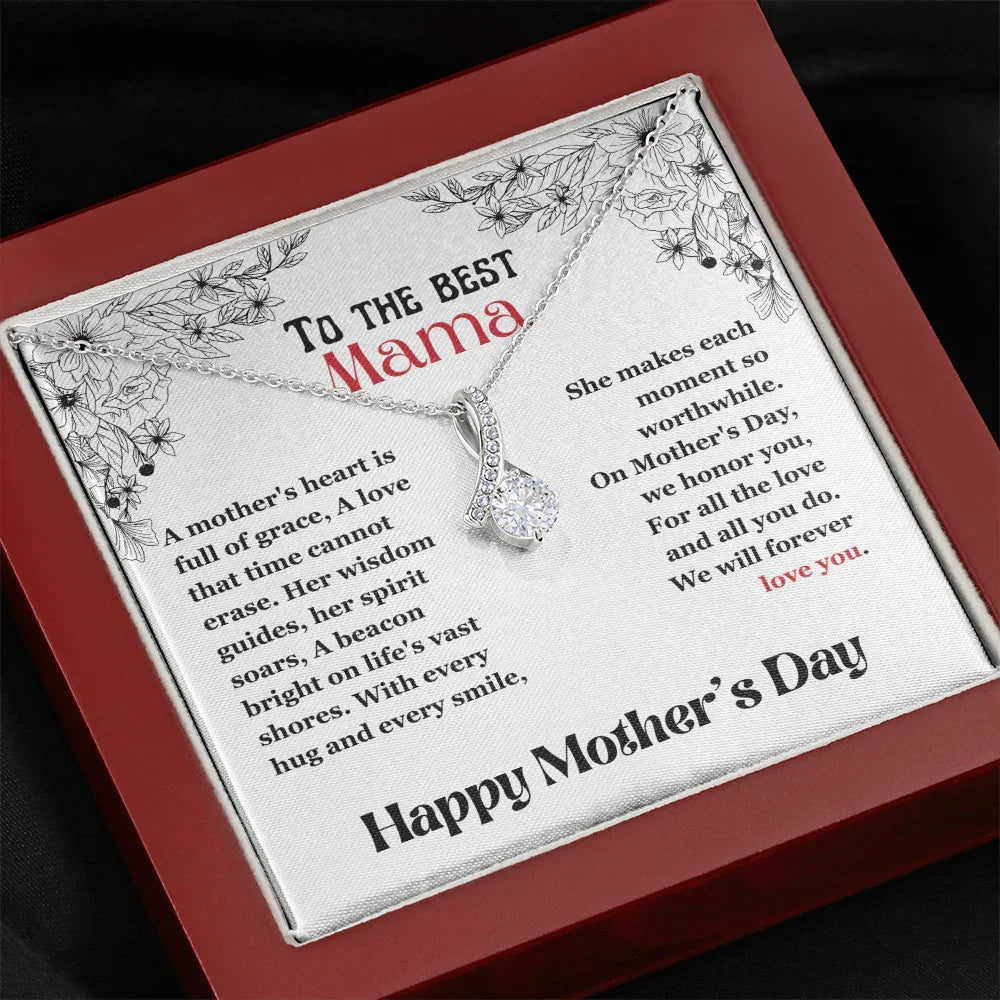To The Best Mama - Alluring Beauty Necklace - Gift Set - SLPMAE0002 - Sunshine Letters Co