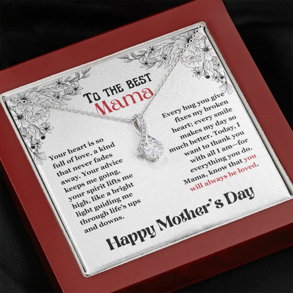 To The Best Mama - Alluring Beauty Necklace - Gift Set - SLPMAE0003 - Sunshine Letters Co