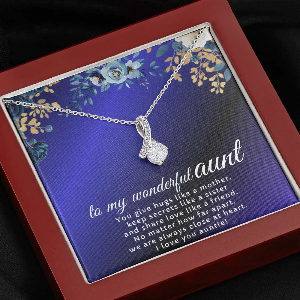 To My Wonderful Aunt - Alluring Beauty Necklace - Gift Set - SLDDL0099 - Sunshine Letters Co