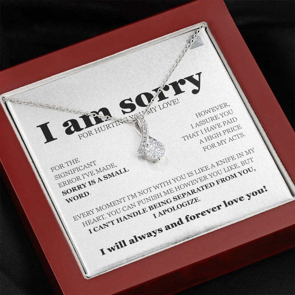 I am sorry - Apology Alluring Beauty Necklace - Gift Set - SLDDL0105 - Sunshine Letters Co