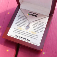 To My Beloved Daughter - Love DAD - Alluring Beauty Necklace Gift Set - SLDDL0007 - Sunshine Letters Co