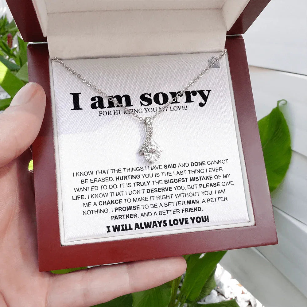 I am sorry - Alluring Beauty Necklace - Apology Gift Set - SLDDL0124 - Sunshine Letters Co
