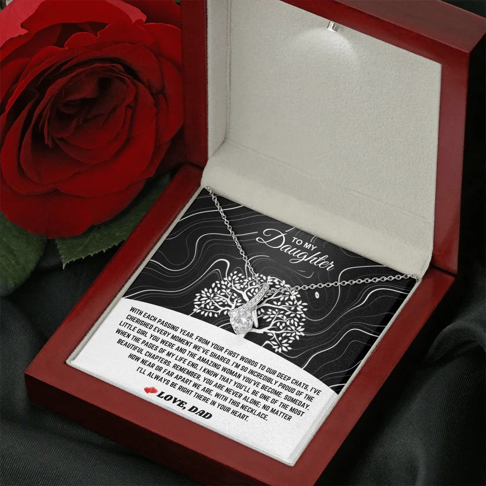 To My Daughter - Alluring Beauty Necklace Gift Set - SLDDL0095 - Sunshine Letters Co