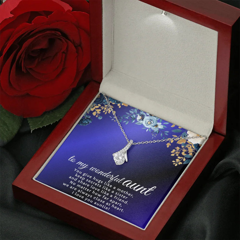 To My Wonderful Aunt - Alluring Beauty Necklace - Gift Set - SLDDL0099 - Sunshine Letters Co