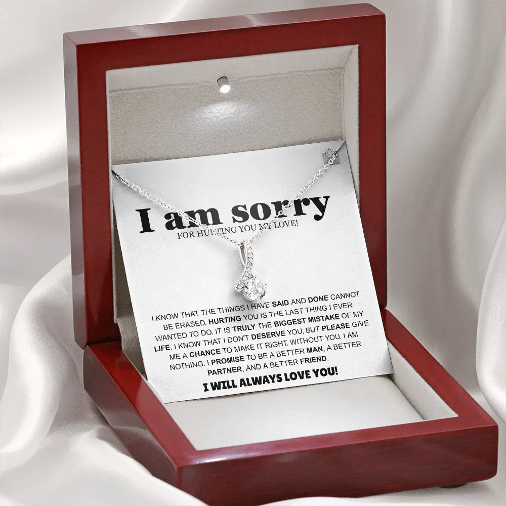 I am sorry - Alluring Beauty Necklace - Apology Gift Set - SLDDL0124 - Sunshine Letters Co