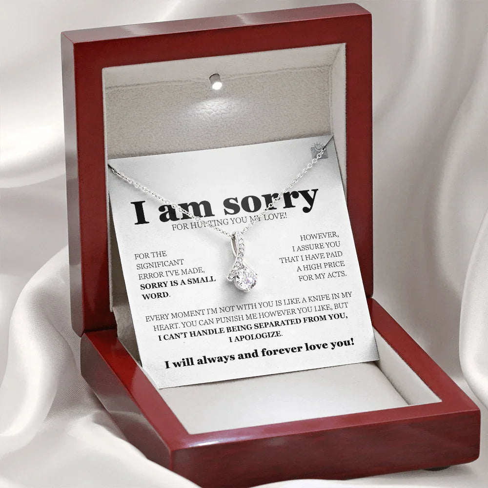 I am sorry - Apology Alluring Beauty Necklace - Gift Set - SLDDL0105 - Sunshine Letters Co