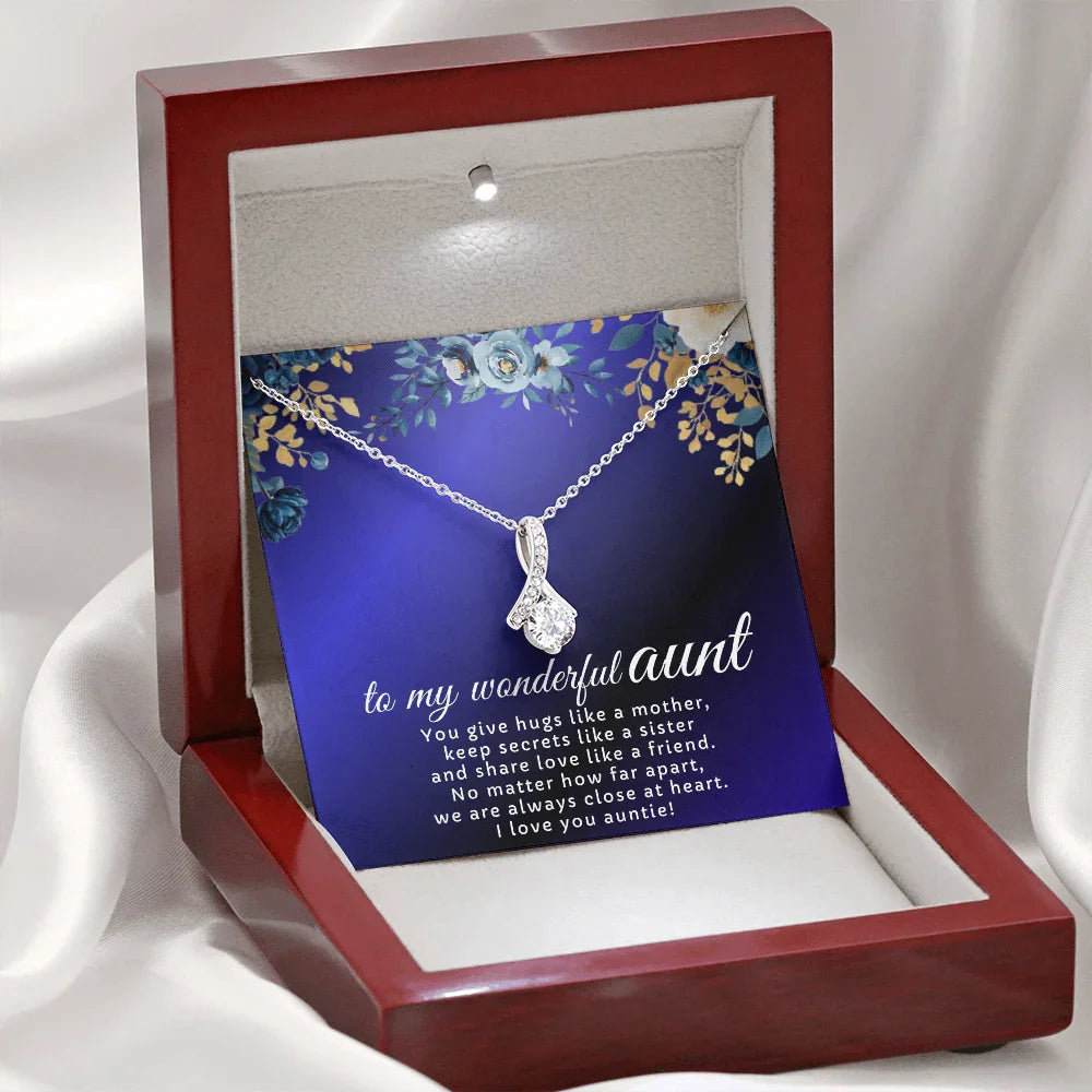 To My Wonderful Aunt - Alluring Beauty Necklace - Gift Set - SLDDL0099 - Sunshine Letters Co