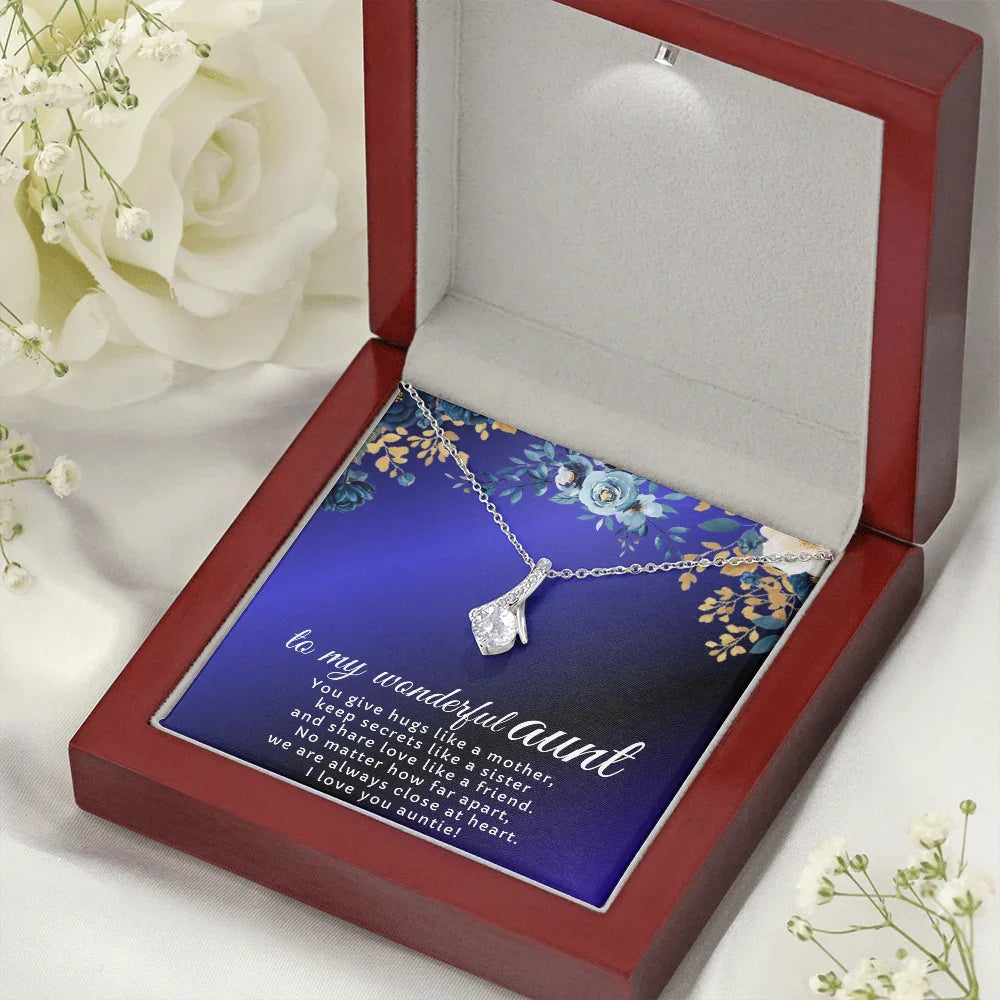 To My Wonderful Aunt - Alluring Beauty Necklace - Gift Set - SLDDL0099 - Sunshine Letters Co