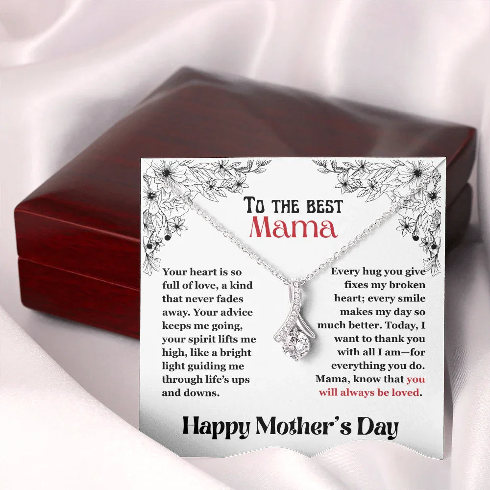 To The Best Mama - Alluring Beauty Necklace - Gift Set - SLPMAE0003 - Sunshine Letters Co