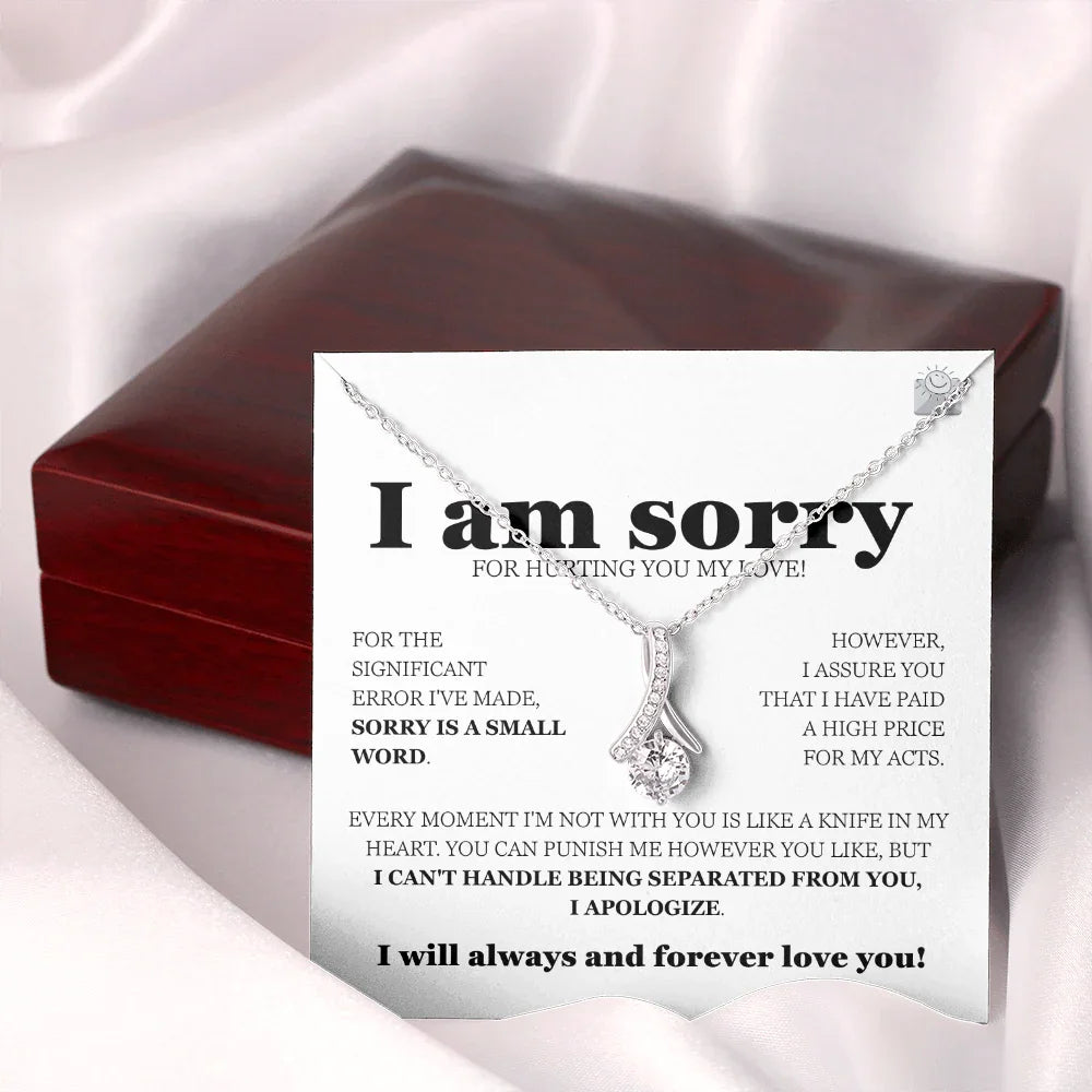 I am sorry - Apology Alluring Beauty Necklace - Gift Set - SLDDL0105 - Sunshine Letters Co
