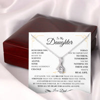 To My Daughter - Alluring Beauty Necklace - Gift Set - SLDDL0111 - Sunshine Letters Co