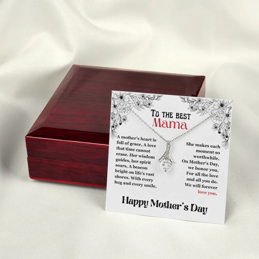 To The Best Mama - Alluring Beauty Necklace - Gift Set - SLPMAE0002 - Sunshine Letters Co