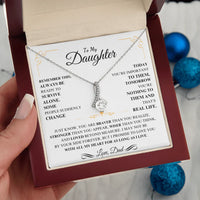 To My Daughter - Alluring Beauty Necklace - Gift Set - SLDDL0111 - Sunshine Letters Co