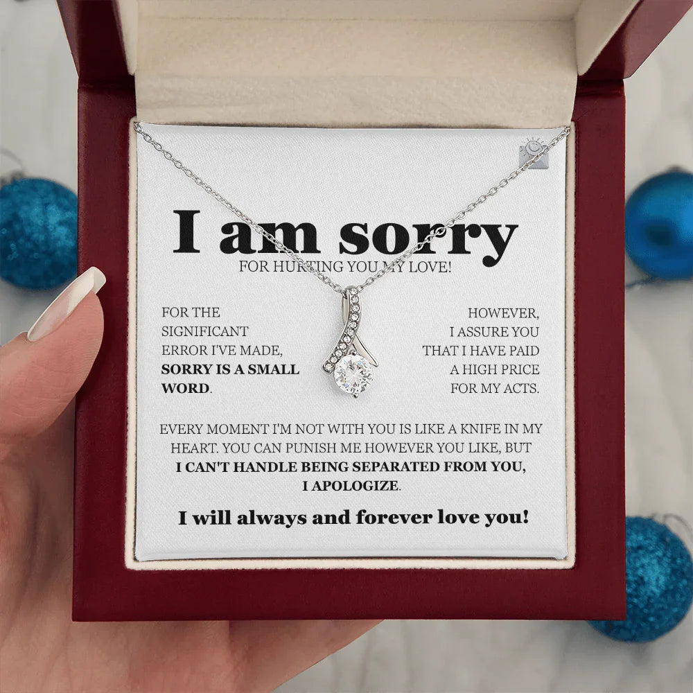 I am sorry - Apology Alluring Beauty Necklace - Gift Set - SLDDL0105 - Sunshine Letters Co