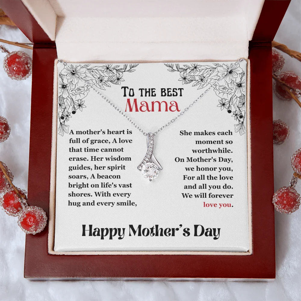To The Best Mama - Alluring Beauty Necklace - Gift Set - SLPMAE0002 - Sunshine Letters Co
