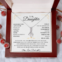 To My Daughter - Alluring Beauty Necklace - Gift Set - SLDDL0111 - Sunshine Letters Co