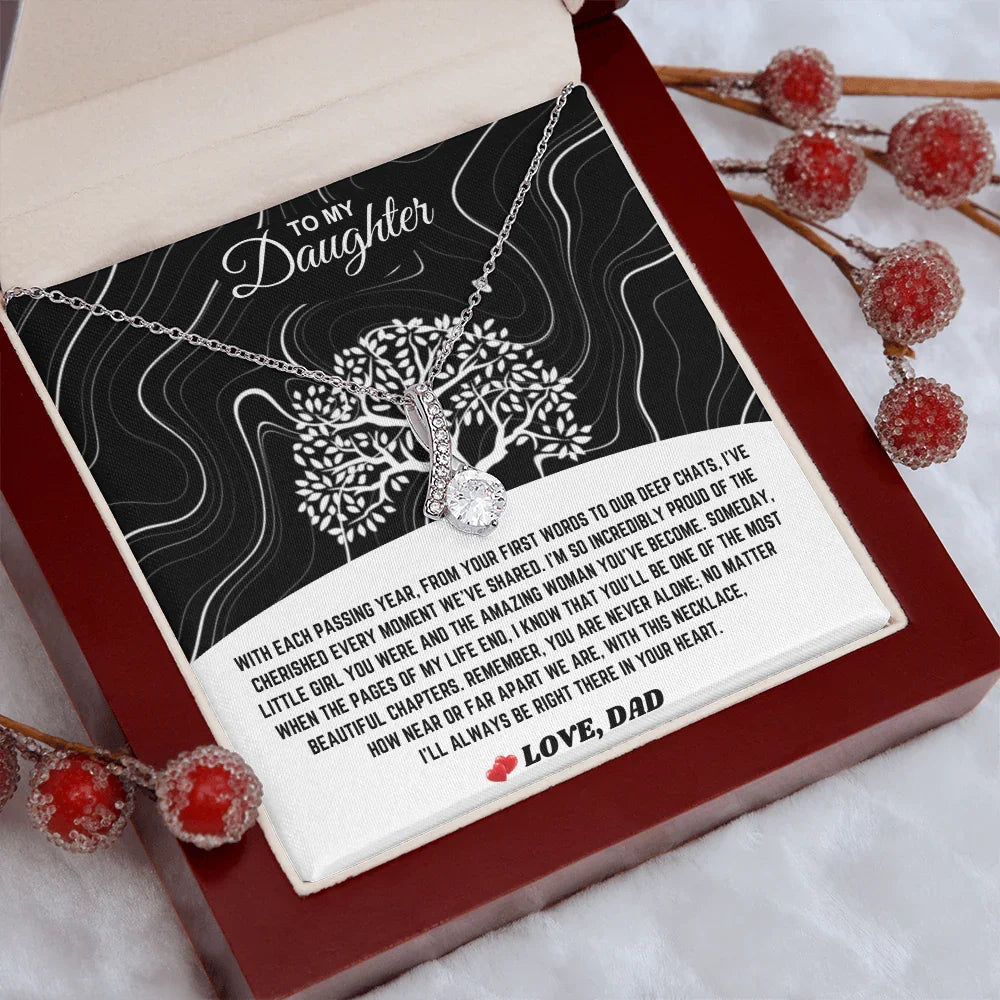 To My Daughter - Alluring Beauty Necklace Gift Set - SLDDL0095 - Sunshine Letters Co