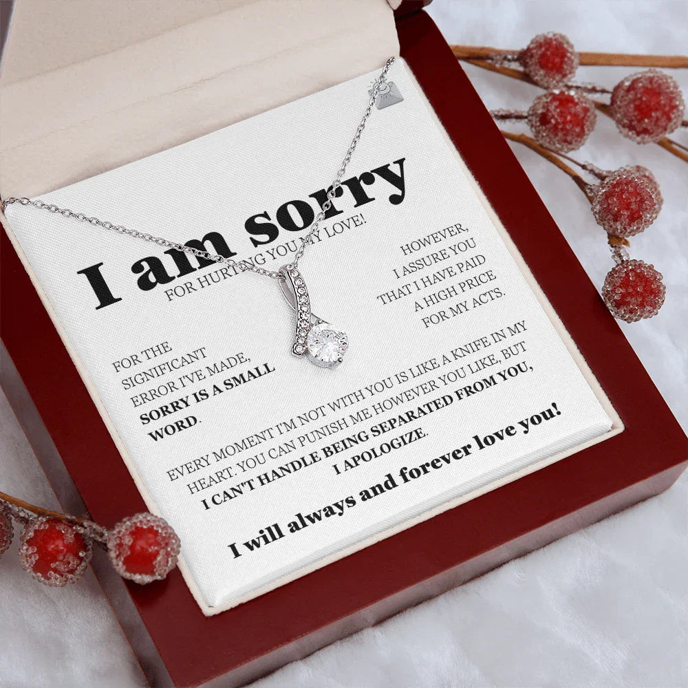 I am sorry - Apology Alluring Beauty Necklace - Gift Set - SLDDL0105 - Sunshine Letters Co