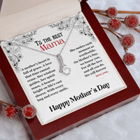 To The Best Mama - Alluring Beauty Necklace - Gift Set - SLPMAE0002 - Sunshine Letters Co