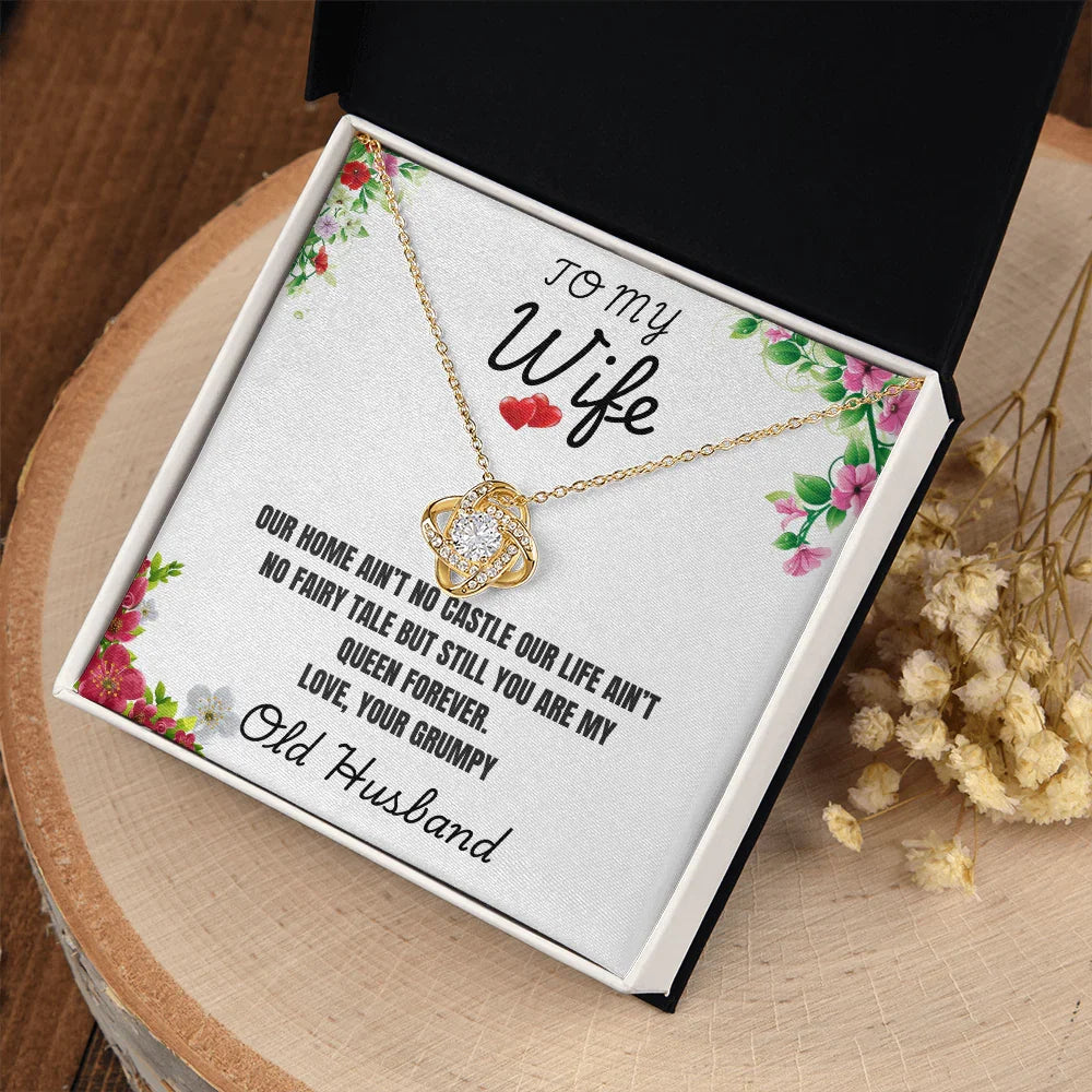 To My Wife - Love Knot Necklace - Gift Set - SLDDL0097 - Sunshine Letters Co