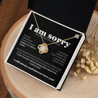 I am sorry - Love Knot Necklace - Gift Set - SLDDL0115 - Sunshine Letters Co