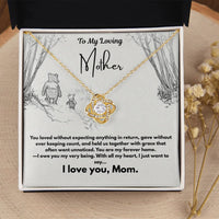 A Letter To My Loving Mother - Love Knot Necklace - Gift Set - SLDDL0140