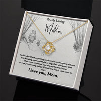 A Letter To My Loving Mother - Love Knot Necklace - Gift Set - SLDDL0140