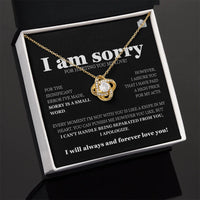 I am sorry - Love Knot Necklace - Gift Set - SLDDL0115 - Sunshine Letters Co