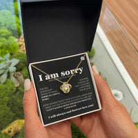 I am sorry - Love Knot Necklace - Gift Set - SLDDL0115 - Sunshine Letters Co