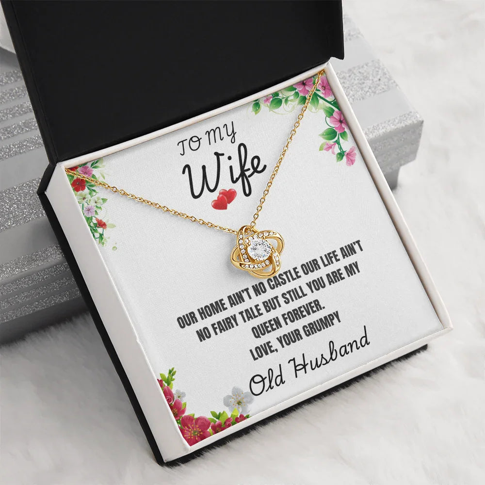 To My Wife - Love Knot Necklace - Gift Set - SLDDL0097 - Sunshine Letters Co